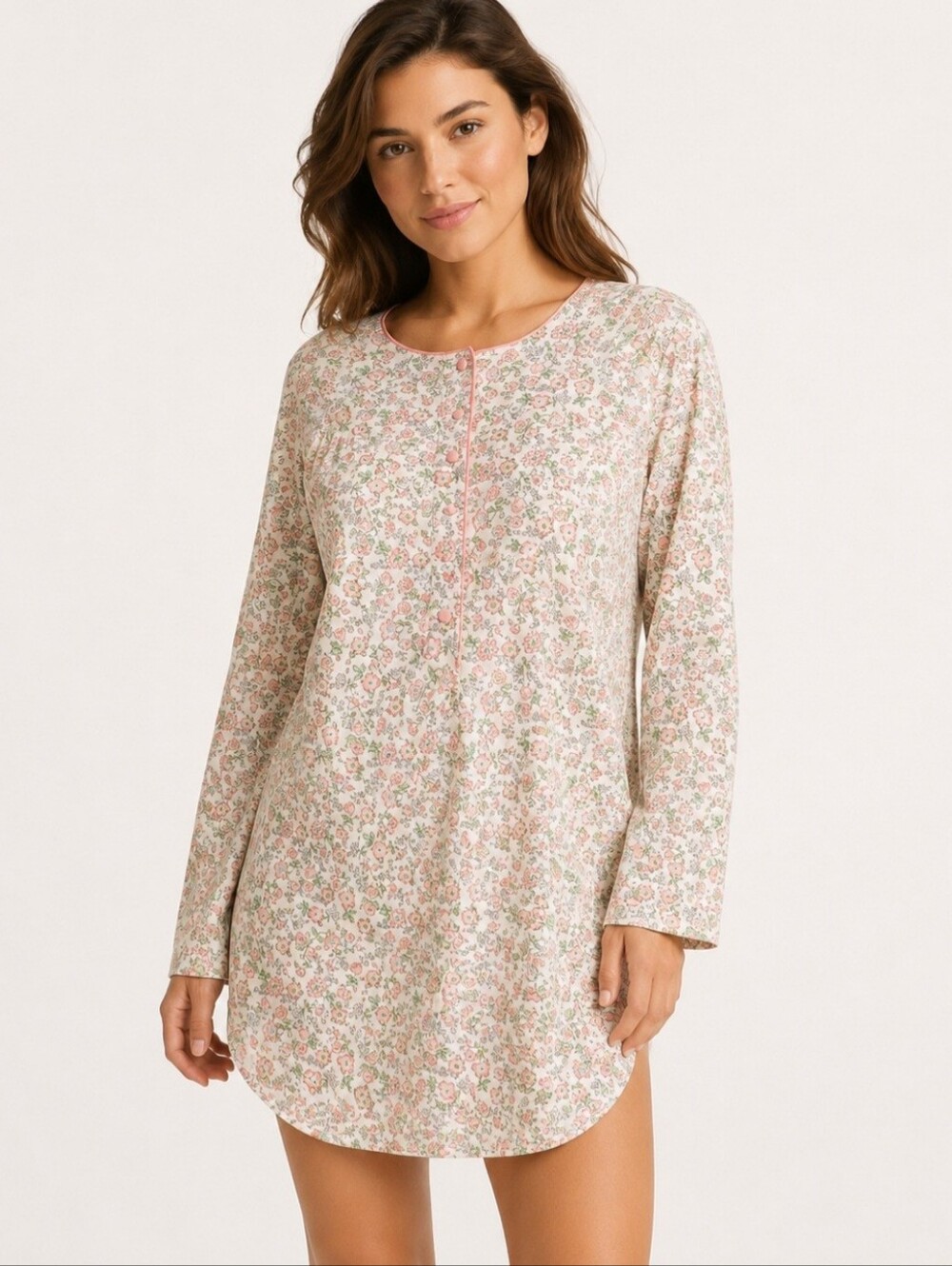 Vintage Victoria’s Secret Gold Label Floral Cotton Nightshirt P/S Cottagecore S